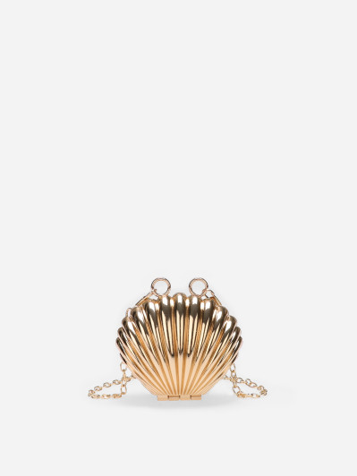 Mini minaudière coquillage dorée
