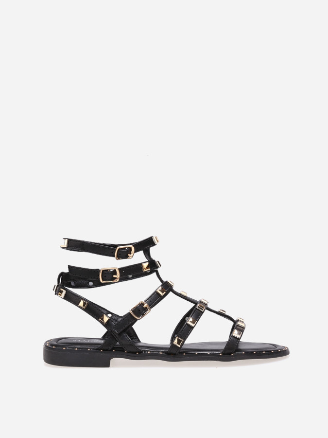 Sandales cloutées style spartiates noires