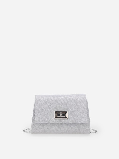 Mini pochette pailletée argentée
