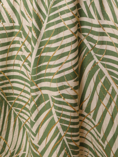 Robe fluide à motifs feuilles