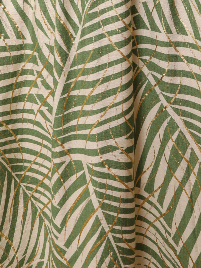 Robe fluide à motifs feuilles