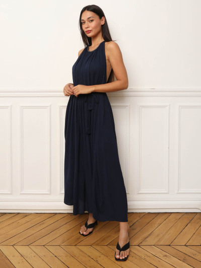 Robe longue dos nu à nouer