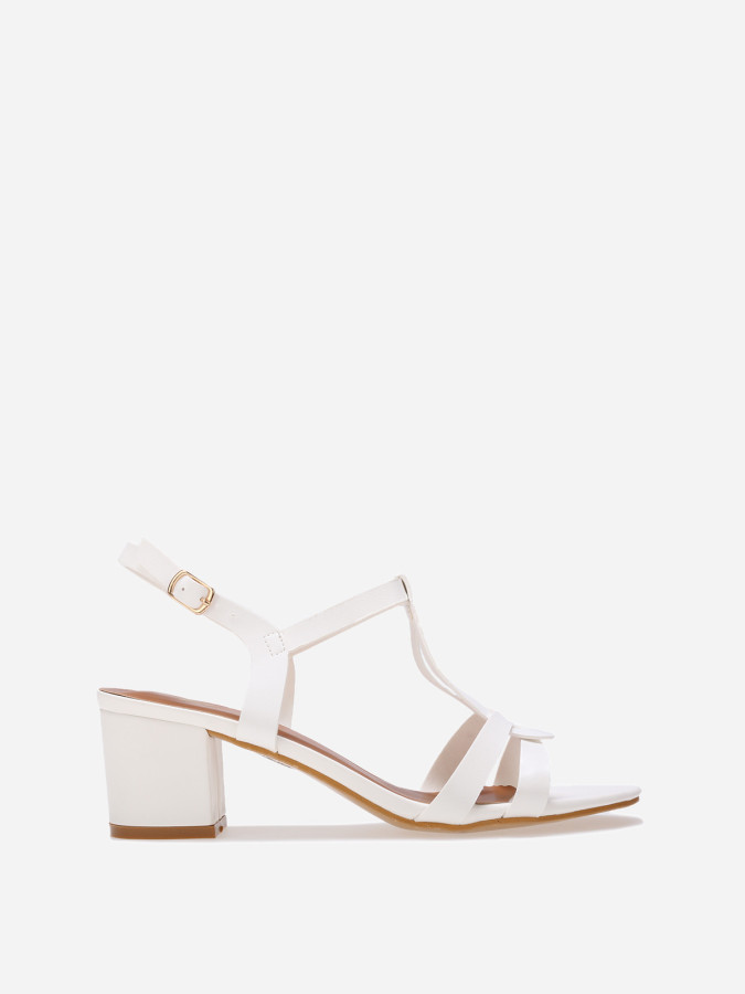 Sandales à brides entrecroisées blanches