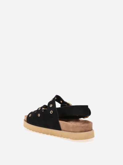Sandales avec brides à œillets noires