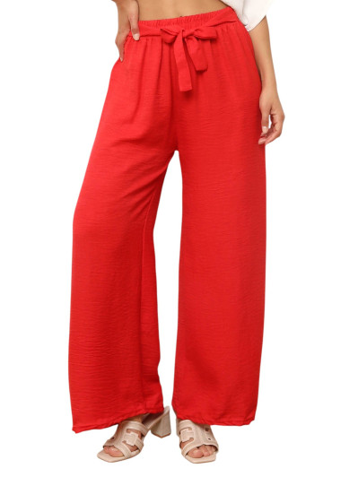 Pantalon ample rouge à nouer