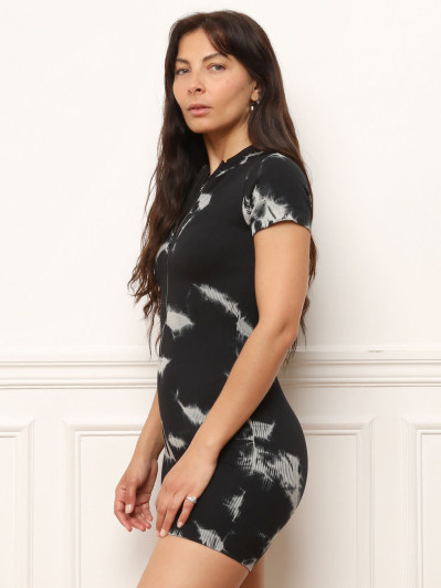 Combi-short à fermeture et motifs