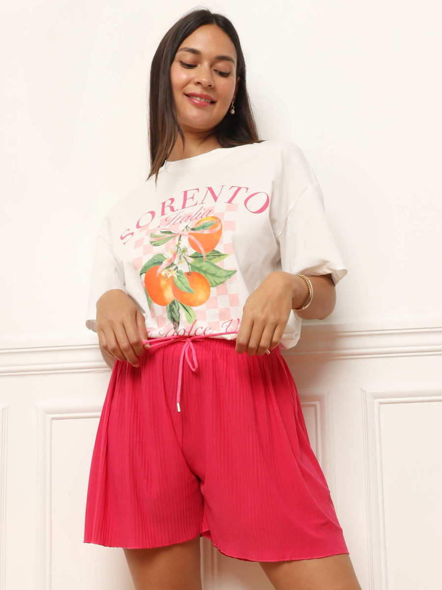 Topshop - Short long à enfiler imitation cuir - Rouge | ASOS