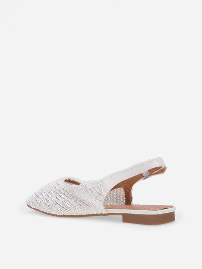 Ballerines slingback effet crochet