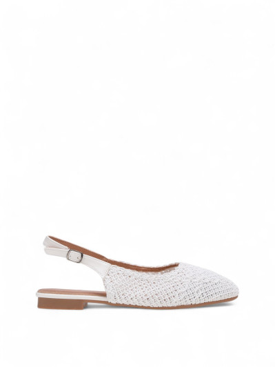 Ballerines slingback effet crochet