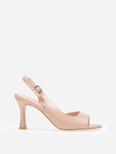 Sandales slingback asymétriques à talon fin