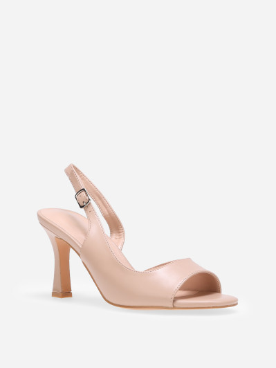 Sandales slingback asymétriques à talon fin