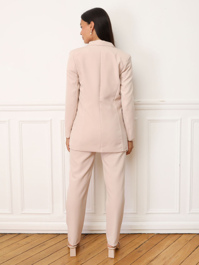 Ensemble tailleur droit nude