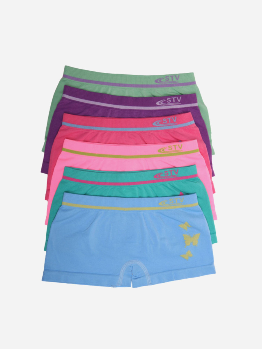 Lot de 6 boxers filles flashy