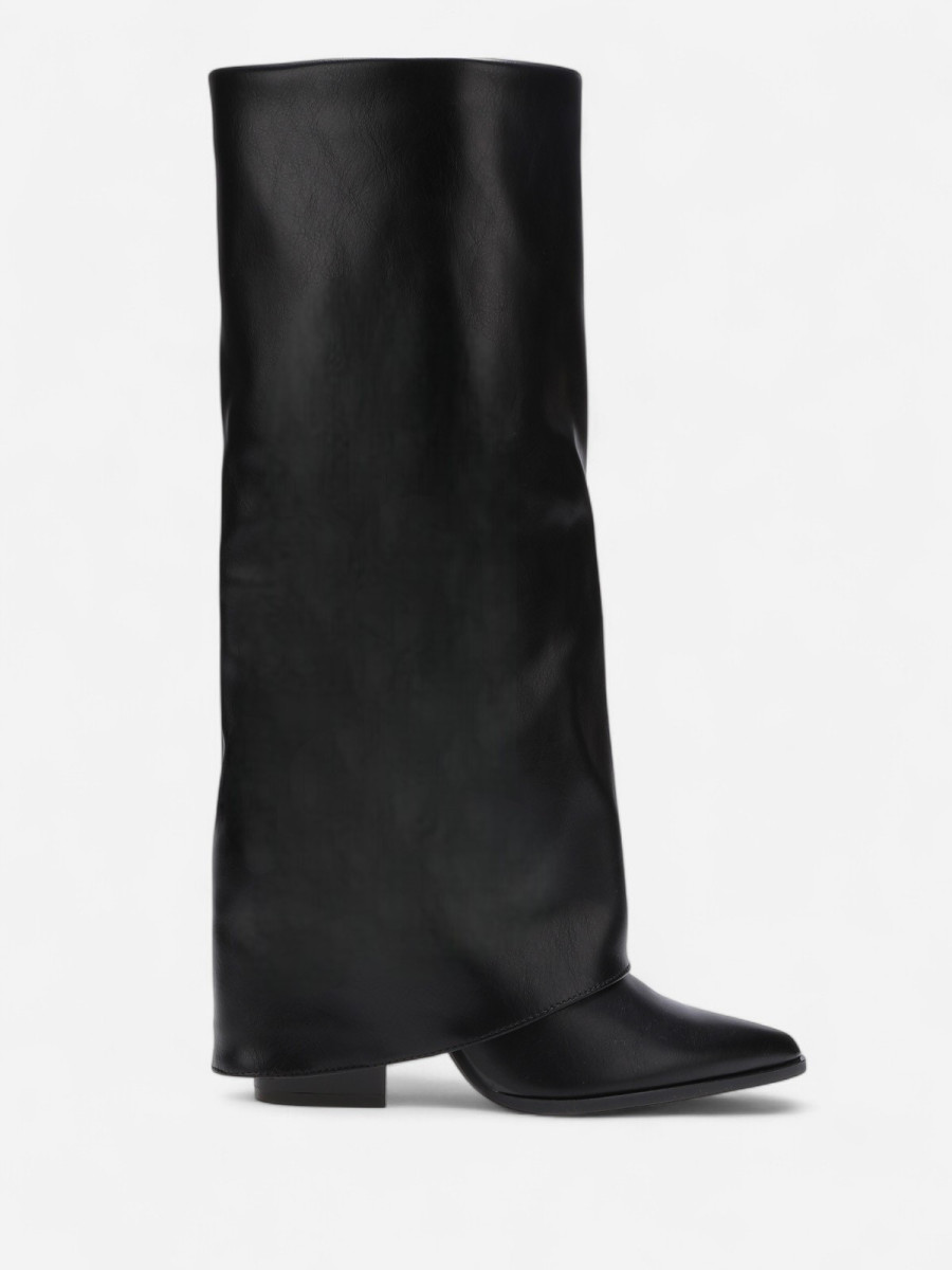 Bottes pointues à grand revers