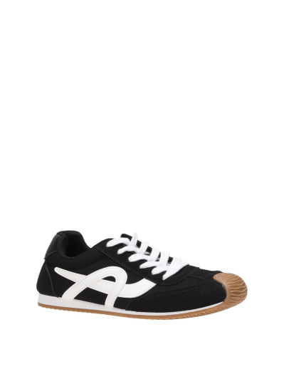 Baskets basiques bicolores noires