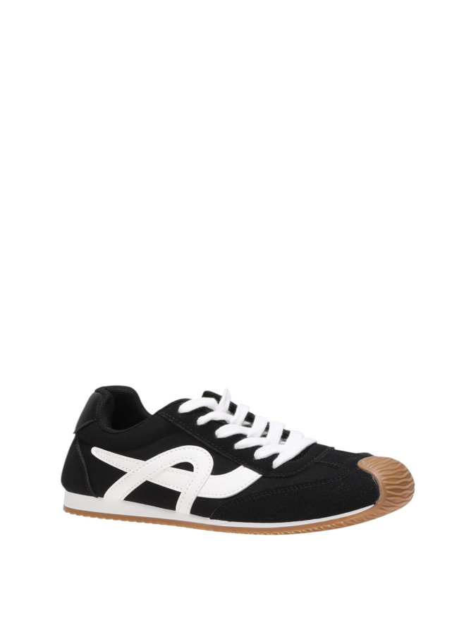 Baskets basiques bicolores noires