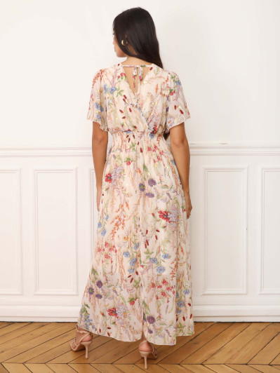 Robe longue à fleurs colorées
