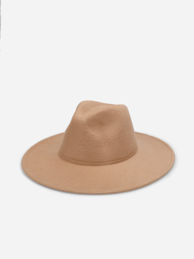 Chapeau en feutrine taupe