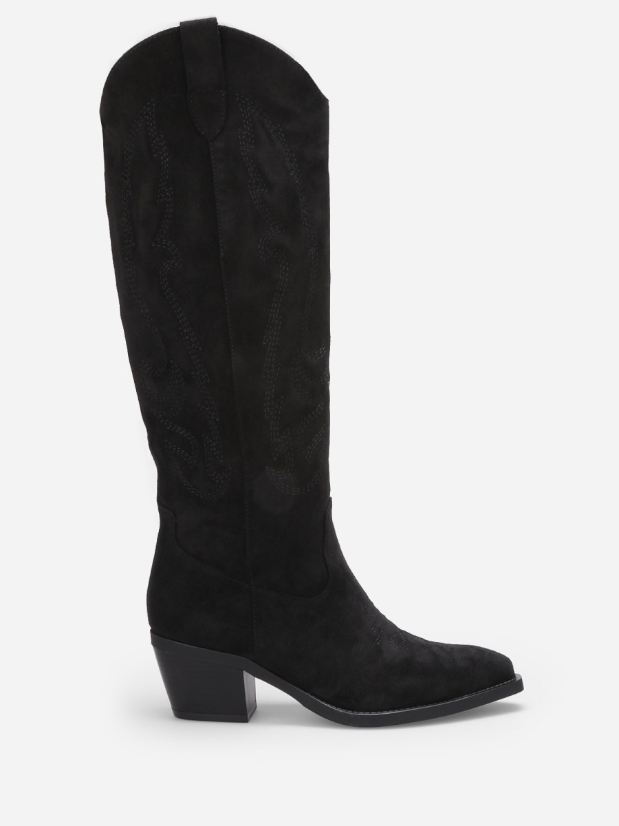 Bottes santiags à motifs en relief