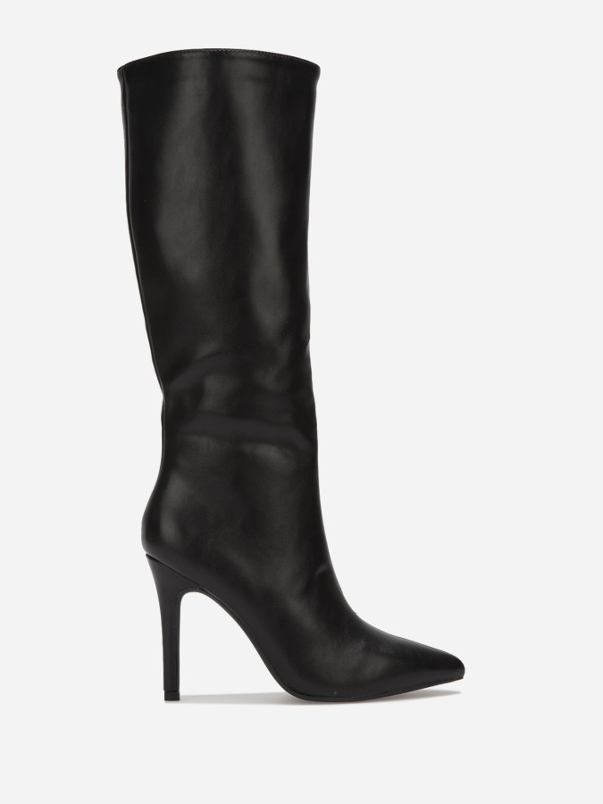 Bottes pointues noires avec talon aiguille