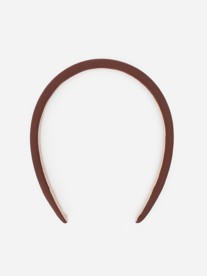 Serre-tête en tissu marron