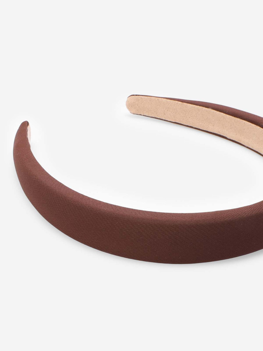 Serre-tête en tissu marron