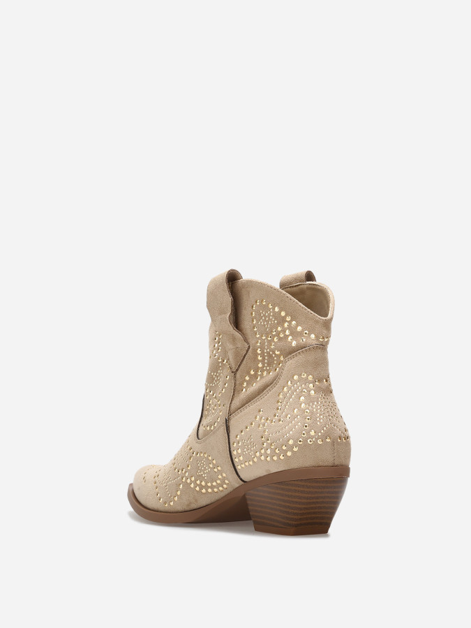 Santiags basses à strasss