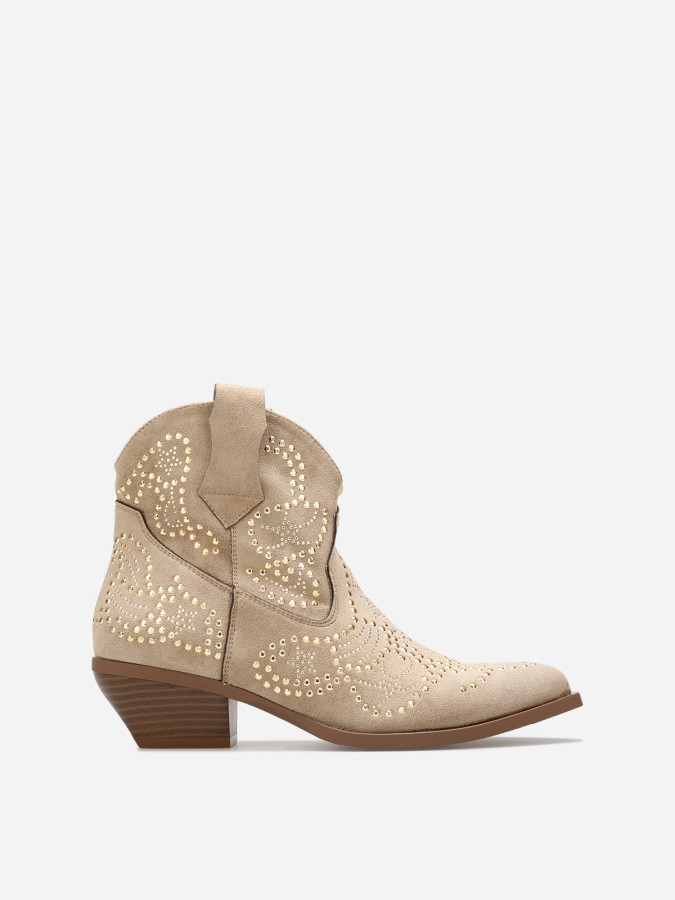 Santiags basses à strasss