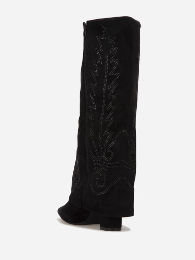 Santiags à revers avec strass