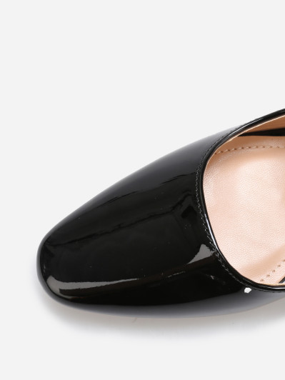 Escarpins slingback vernis style babies noires