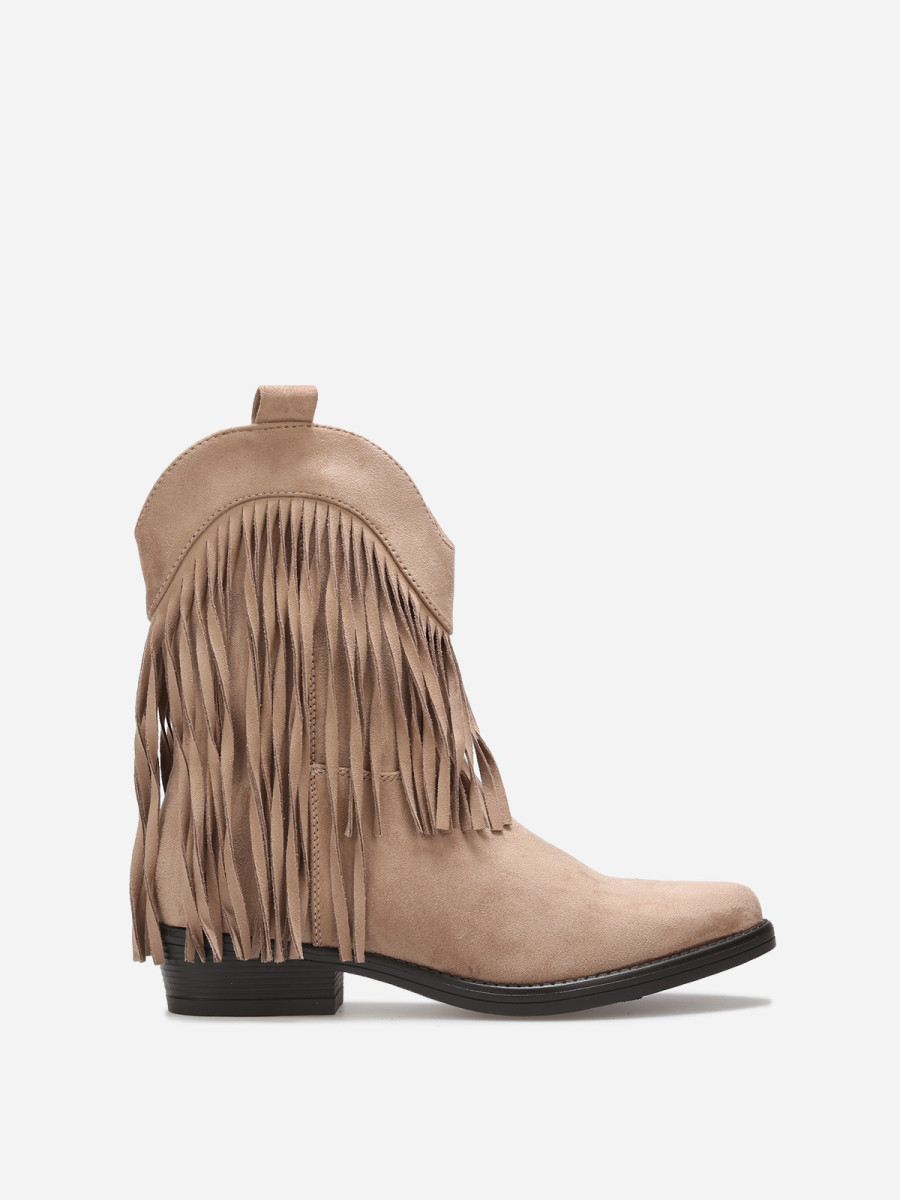 Bottines à Franges Viventy By Bernd Berger - Taille 39, Cuir, Talon 7,5 Cm, Occasion Très Bon état