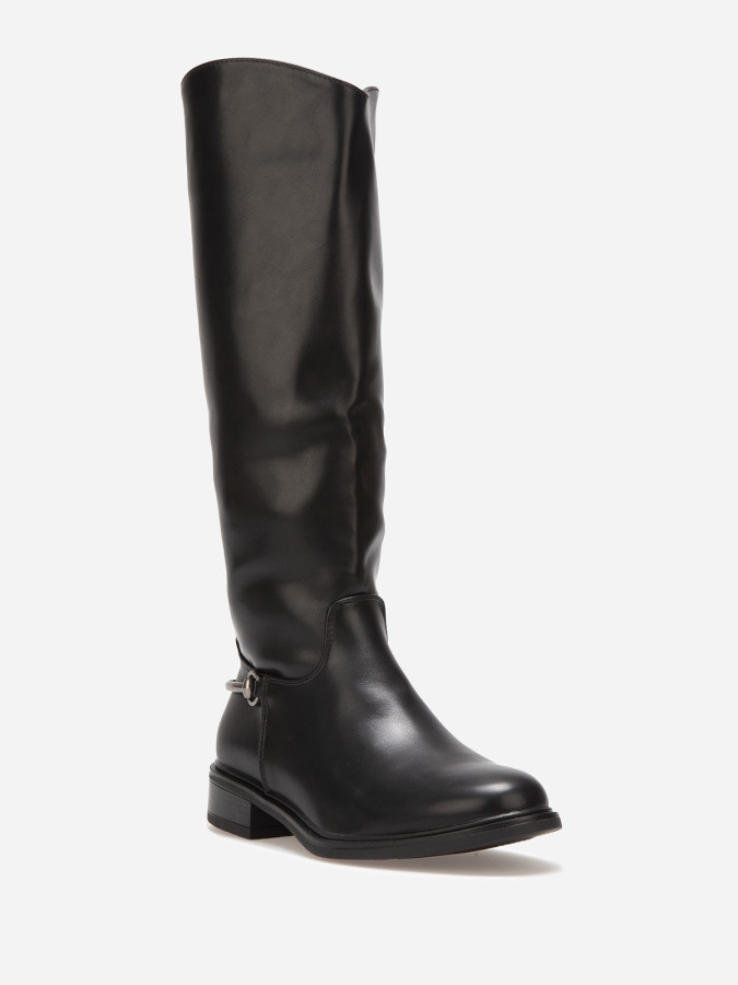 Bottes cavalières noires avec mors métallique