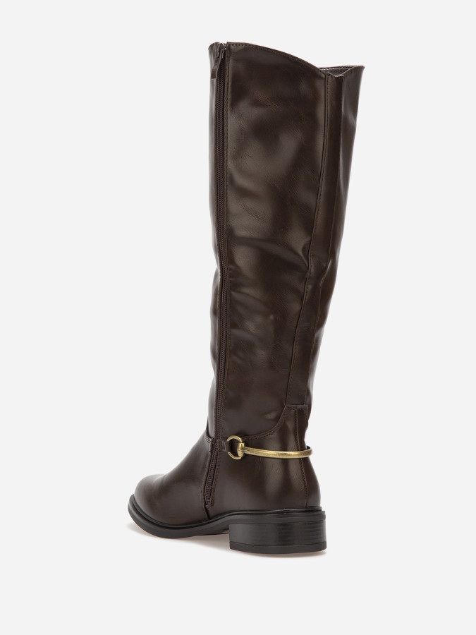 Bottes cavalières marron avec mors métallique