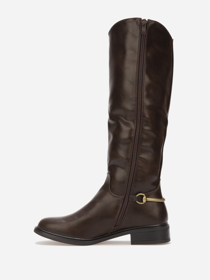 Bottes cavalières marron avec mors métallique