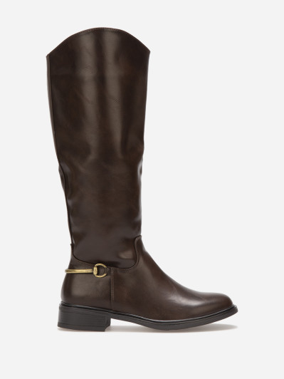 Bottes cavalières marron avec mors métallique