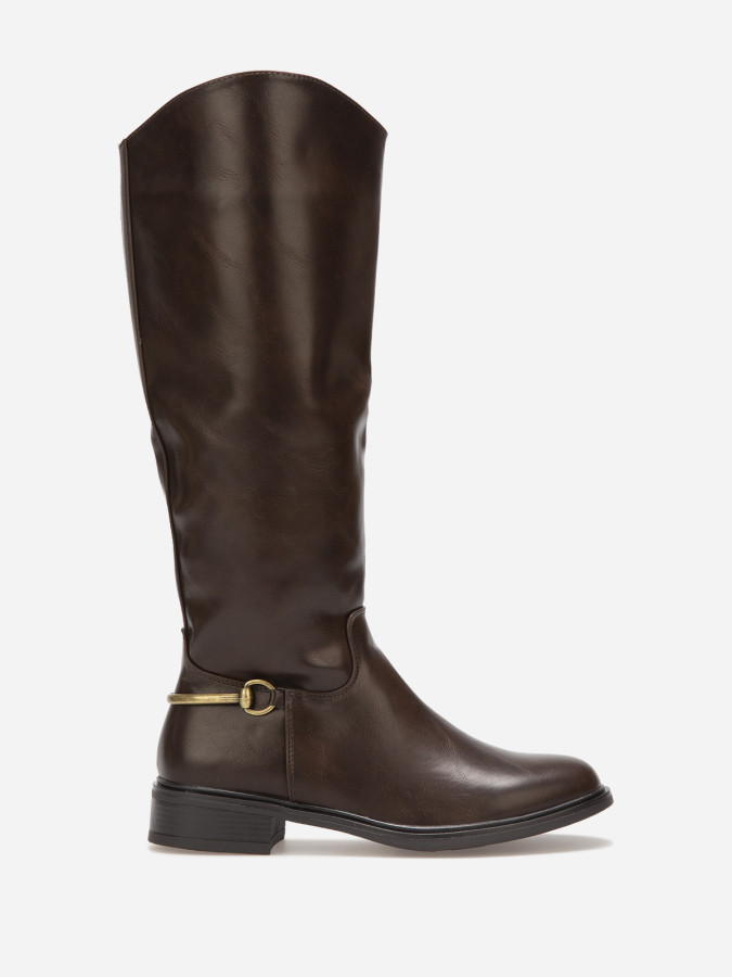 Bottes cavalières marron avec mors métallique