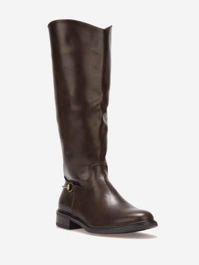 Bottes cavalières marron avec mors métallique