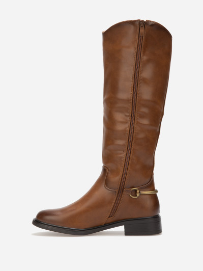 Bottes cavalières camel avec mors métallique