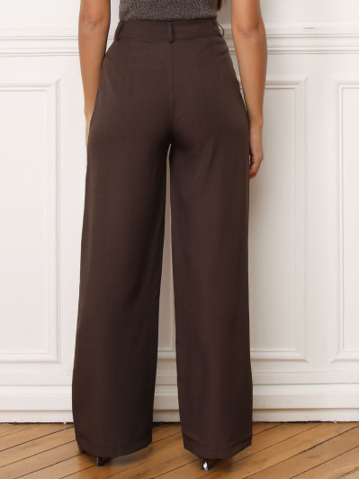Pantalon de costume à pinces marron