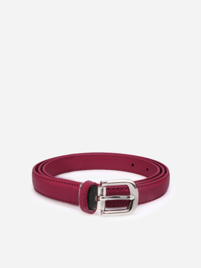 Ceinture mat fine bordeaux femme pas cher la modeuse