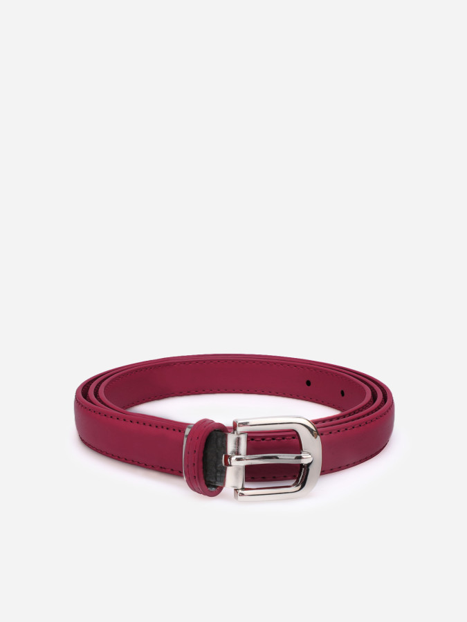 Ceinture mat fine bordeaux femme pas cher la modeuse