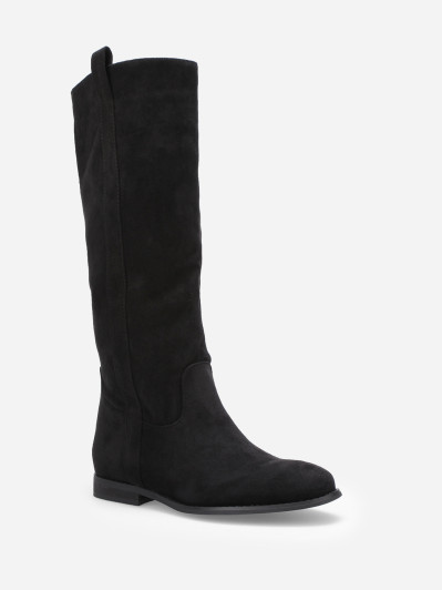 Bottes en suédine plates