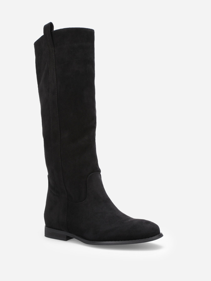 Bottes en suédine plates