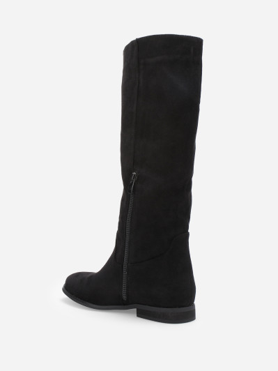 Bottes en suédine plates