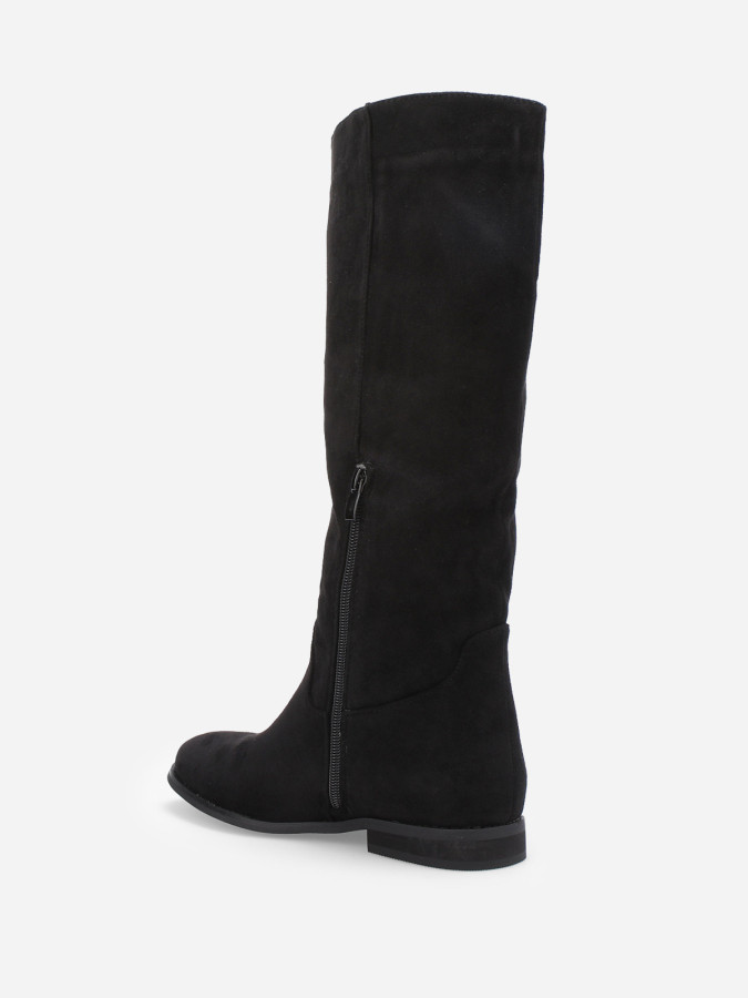 Bottes en suédine plates