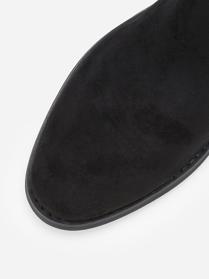 Bottes en suédine plates