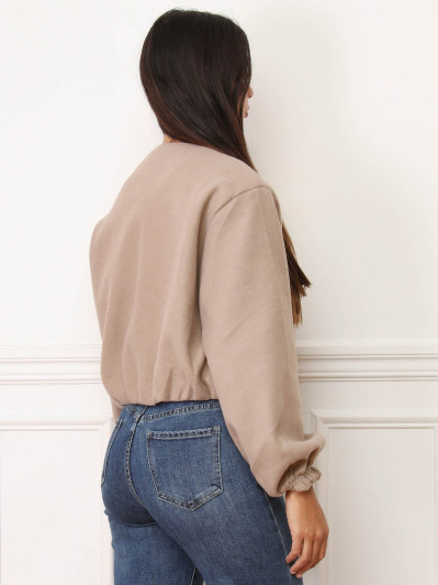 Veste bomber à fermeture zippée