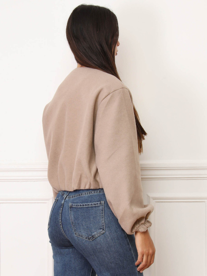 Veste bomber à fermeture zippée