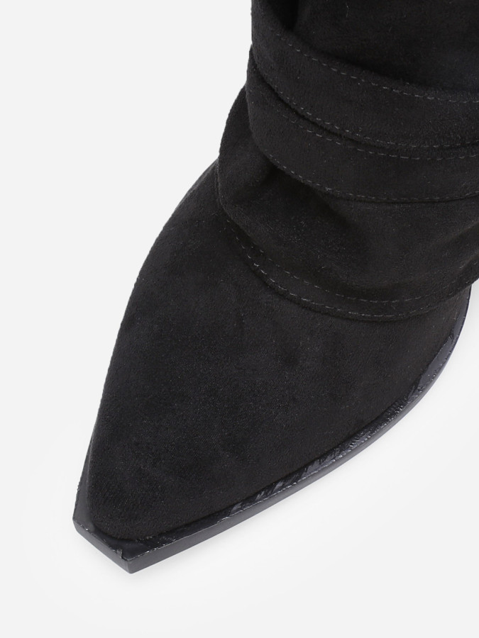 Bottes western à fourreau souple avec sangles noires