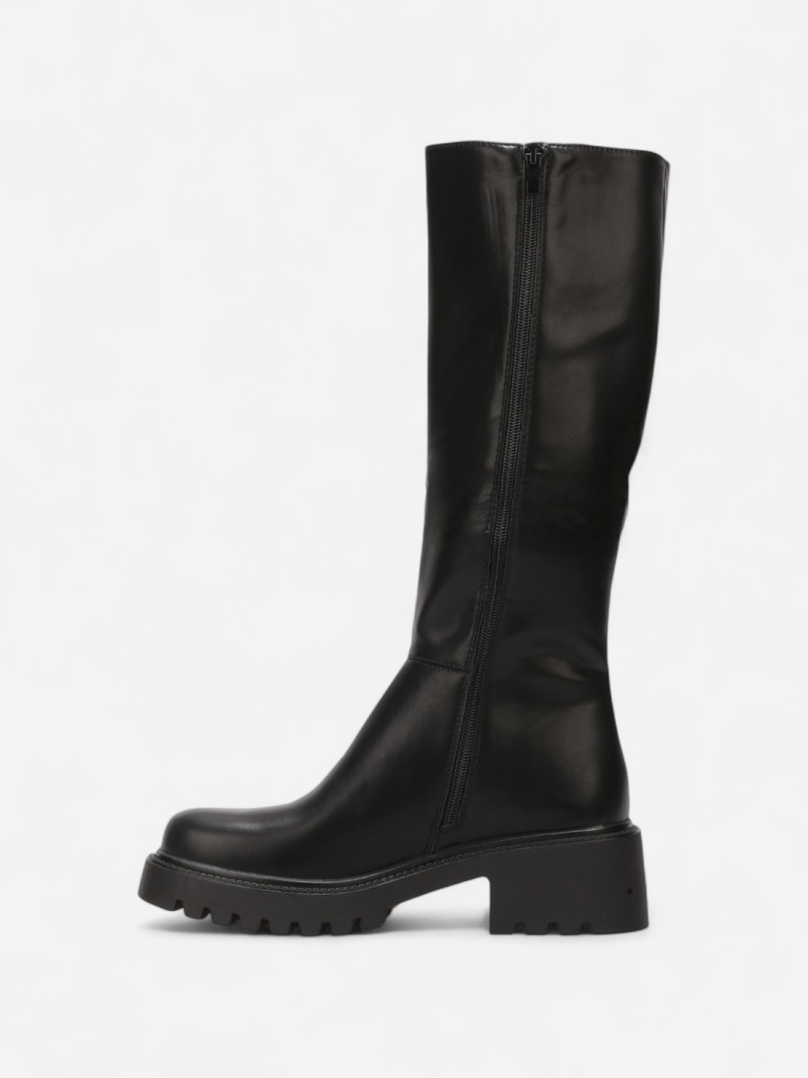 Bottines Chelsea Femme OALEEN – Talon Carré 6cm, Bout Pointu, Fourrées, Simili Cuir – Marron, Hiver